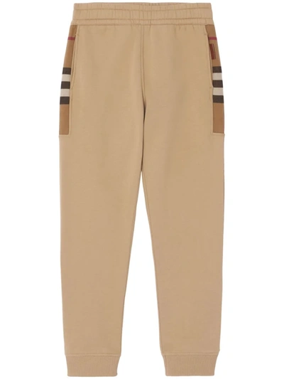 BURBERRY CHECK-PATTERN TRACK PANTS