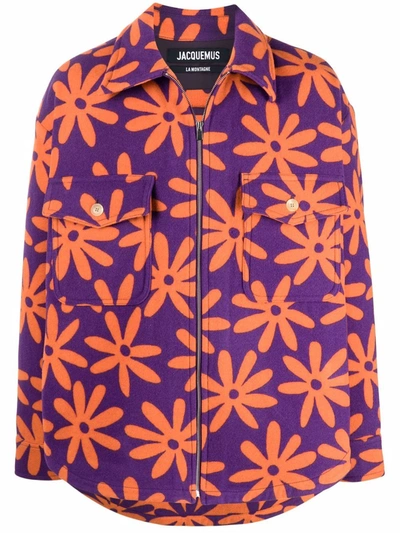Jacquemus 'le Blouson Montagne' Hybrid Jacket In Purple