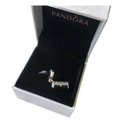 Pre-owned Pandora Silver Pendant In Black