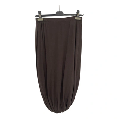 Pre-owned Lanvin Mid-length Skirt In Brown