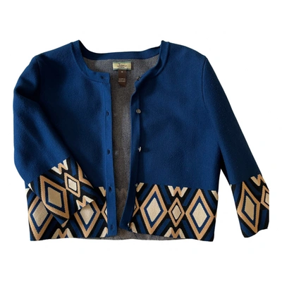 Pre-owned Issa Cardigan In Blue