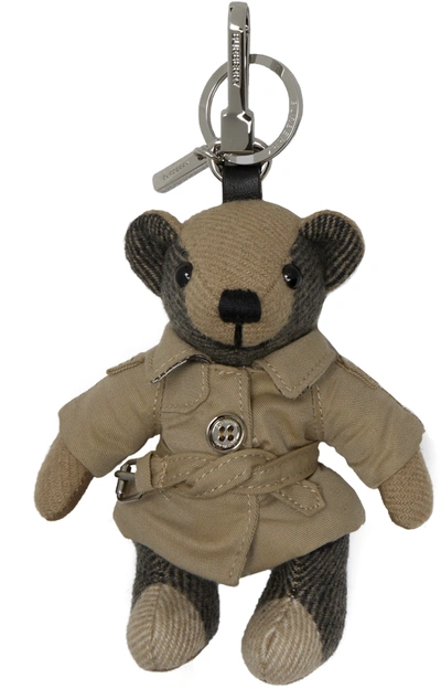 Burberry Vintage Check Thomas Trench Keychain In Archive Beige