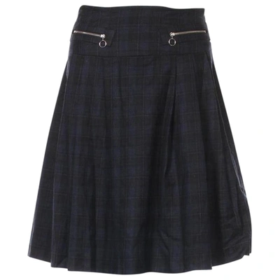Pre-owned Baum Und Pferdgarten Wool Mid-length Skirt In Blue