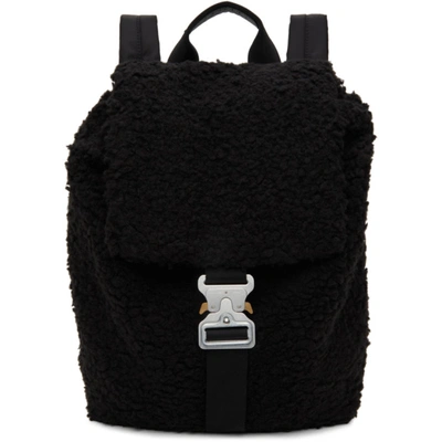Alyx Black Fleece Logo Buckle Backpack In Nero