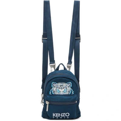 Kenzo Kampus Tiger Backpack In 77 - Midnight Blue