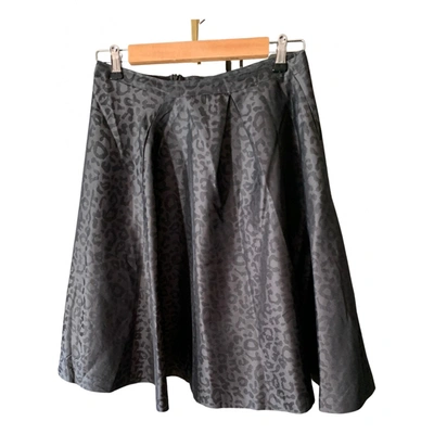 Pre-owned Freda Silk Mid-length Skirt In Grey