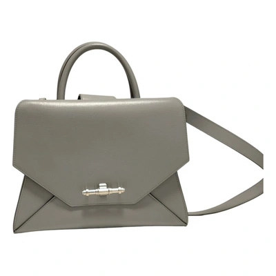 Pre-owned Givenchy Obsedia Leather Handbag In Grey