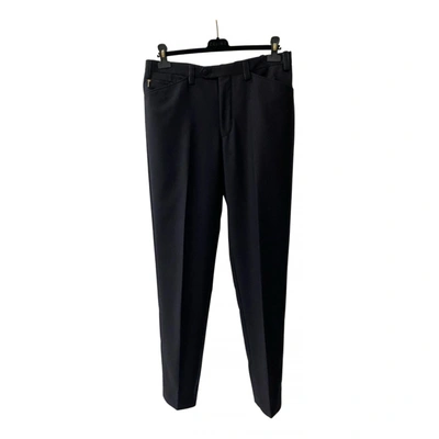 Pre-owned Zilli Wool Trousers In Black