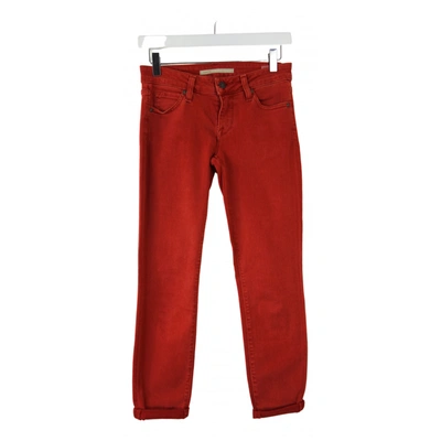 Pre-owned Vince Slim Jeans In Red