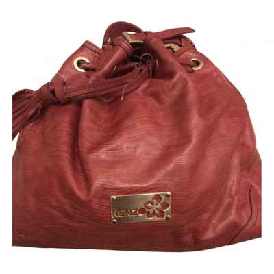 Pre-owned Kenzo Leather Handbag In Red