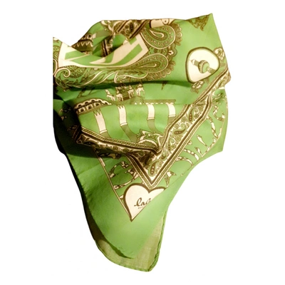 Pre-owned Lala Berlin Silk Handkerchief In Green