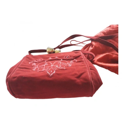 Pre-owned Laura Biagiotti Velvet Handbag In Red