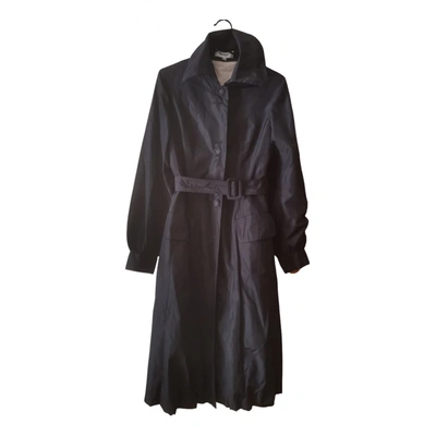 Pre-owned Hoss Intropia Trench Coat In Black