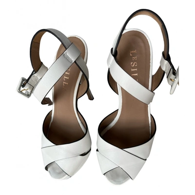 Pre-owned Le Silla Leather Sandal In White