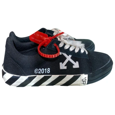Pre-owned Off-white Low Top Cloth Trainers In Black