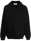 Msgm Logo-print Long-sleeve Hoodie In Black