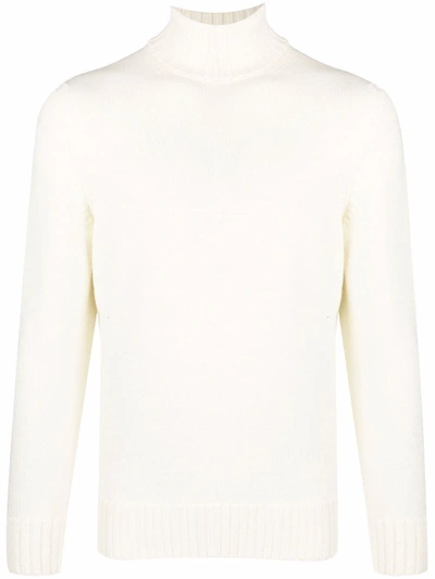 Drumohr Ivory Merino Jumper In White