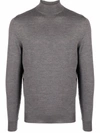 Drumohr Roll Neck Jumper In Grey