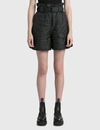 GANNI QUILTED RECYCLED PAPER-BAG SHORTS