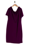 Alexia Admor Olivia Draped One Shoulder Sheath Dress In Plumtastic