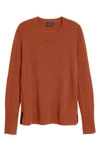 Halogen ® Crewneck Cashmere Sweater In Rust Sequoia