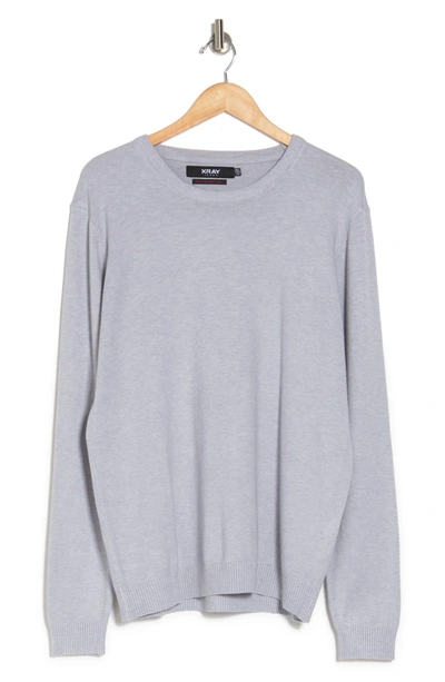 X-ray Crew Neck Knit Sweater In Light Heather Grey