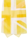 Burberry Flag Intarsia Tulle And Silk Skirt In Gelb