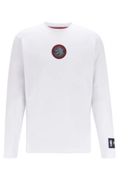 Hugo Boss - Long Sleeved T Shirt From Boss X Nba With Team Logo - White