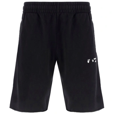 Off-white Black Caravaggio Painting Shorts In Black White