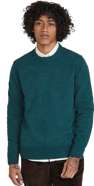 Alex Mill Merino Wool Crewneck Sweater In Dark Pine