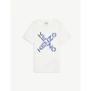 Kenzo Boys Off White Kids Cross Logo-print Organic-cotton T-shirt 4-12 Years 4 Years