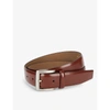 Dents Glossy Leather Belt In Tan