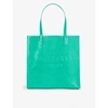 Ted Baker Womens Emerald Croccon Faux-leather Shopper Tote Bag 1 Size