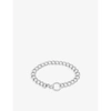 Monica Vinader Womens Silver Groove Curb Recycled Sterling Silver Chain Bracelet 1size In Silver