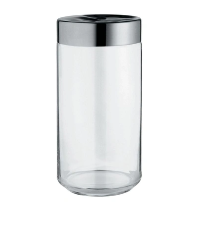 Alessi Julieta Glass And Stainless Steel Jar 21.6cm In Nocolor