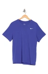 Nike Dri-fit Training T-shirt In Lapis/white