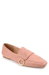 Journee Collection Benntly Vegan Leather Flat Loafer In Blush