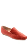 Journee Collection Silas Velvet Loafer In Rust