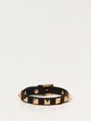 Valentino Garavani Men Rockstud Leather Bracelet In Black