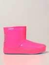 Chiara Ferragni Ankle Boot White Vinil-green In Pink