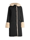 Jane Post Reversible Faux-fur Storm Coat In Black Stone