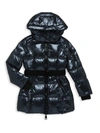 Sam Kids' Girl's Soho Belted Down Mid-length Jacket In Moonlight