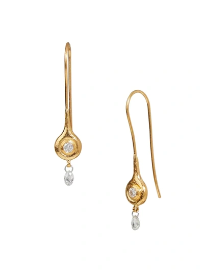 Gurhan Women's Droplet 24k Gold & Diamond Drop Earrings In Yellow Gold