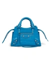 Balenciaga Mini Neo Classic Leather Satchel In Turquoise