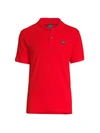 Paul & Shark Always Heritage Logo Pique Polo Shirt In Red White