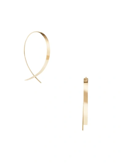Lana Jewelry 14k Yellow Gold Small Flat Hoop Earrings
