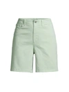 Nydj Stretch Twill Shorts In Sun Kissed Sage