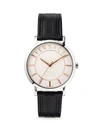 VERSACE V-ESSENTIAL STAINLESS STEEL LEATHER STRAP WATCH,400014629119