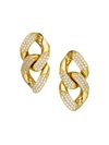 ADRIANA ORSINI WOMEN'S HIGHLIGHT 18K GOLDPLATED CUBIC ZIRCONIA LINK DROP EARRINGS,400014677925