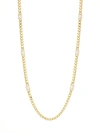 ADRIANA ORSINI WOMEN'S COMPLEMENT 18K GOLD-PLATED STERLING SILVER & CUBIC ZIRCONIA CHAIN NECKLACE,400014678012